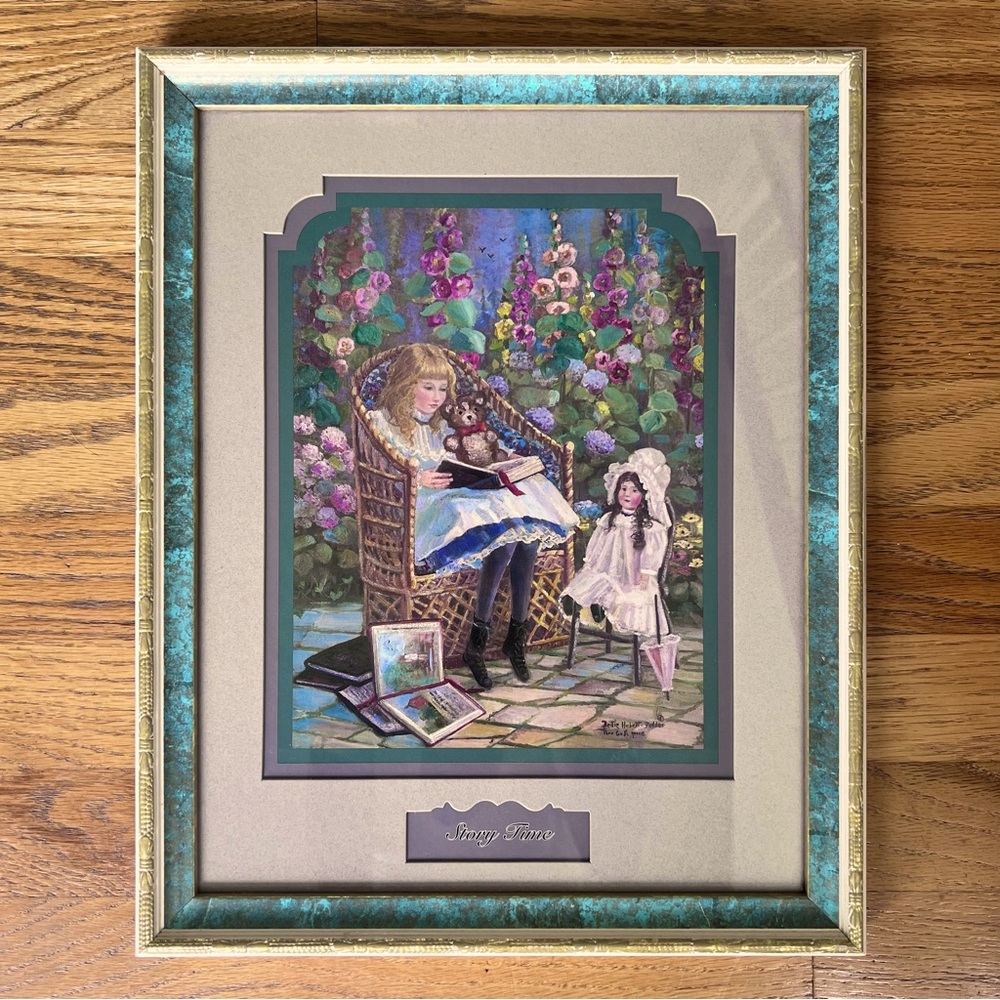 Home Interiors “Story Time” Framed Print – Vintage Wall Art